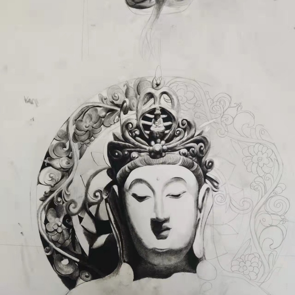 Realistic sketch Buddha - Picture 4 of 4